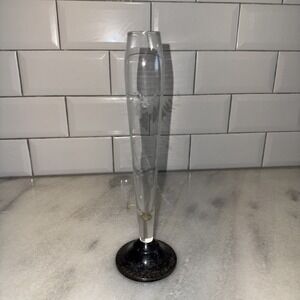 Vintage Duchin‎ Creation Sterling Silver Weighted Base Floral Etched Bud Vase